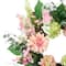 26" Artificial Hydrangea & Dahlia Floral Spring Wreath